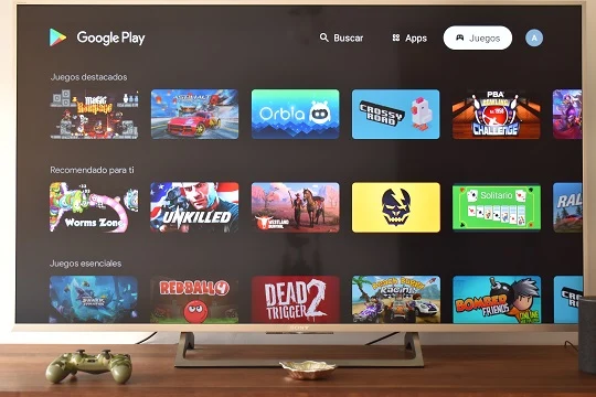 Categoría de juegos en Smart TV Sony con Android TV 