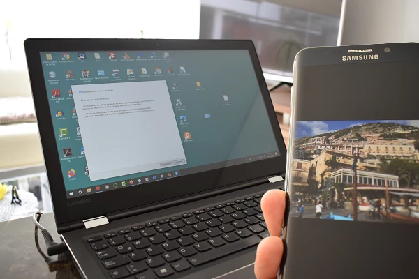 Envío de una foto por Bluetooth de un celular Samsung a un PC