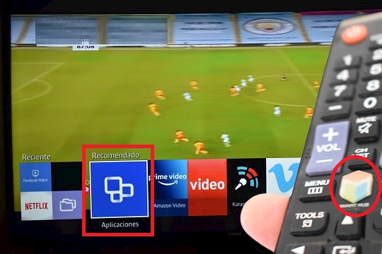 Smart Hub de Samsung Smart TV. Icono Aplicaciones. 