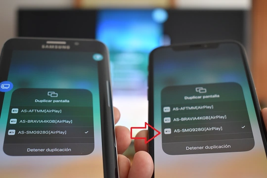 Duplicando la pantalla de un iPhone en un teléfono Android