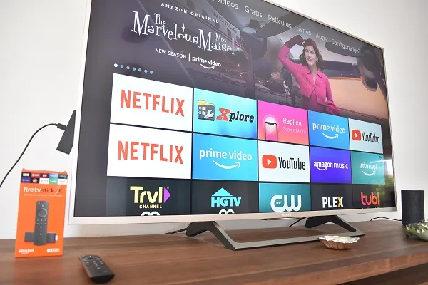 Amazon Fie TV conectado a un televisor