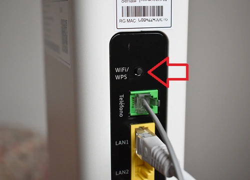 Botón WPS en un router