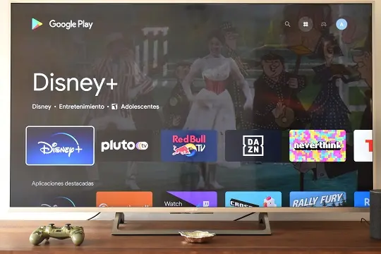 Plataforma de descargas de Google Play en Samrt TV Sony