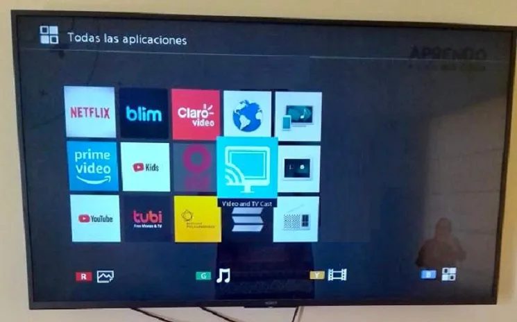 Interfaz de Smart TV Sony Bravia