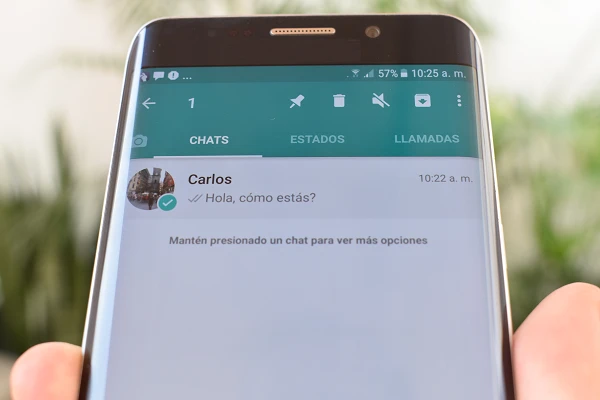 Ventana de chats de WhatsApp con diversas opciones, entre ellas la de archivar una conversación