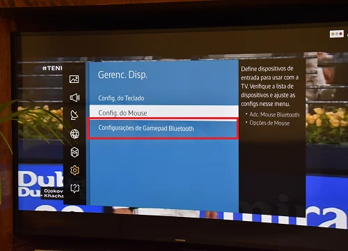 Opción para vincular un mando de PS4 a una smart tv samsung