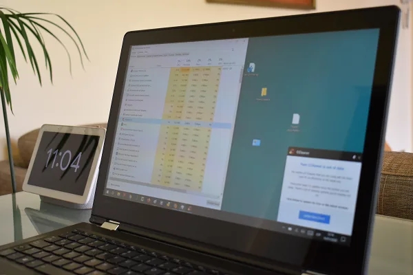 Pantalla de laptop mostrando el Administrador de tareas de windows