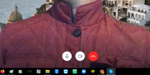 Llamada de Skype con fondo cambiado