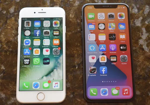 iPhone 7 y iPhone X usados