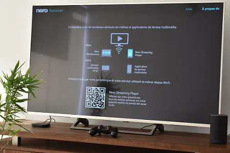 Interfaz de la app Nero Receiver TV en una Xiaomi Mi Box S 4K