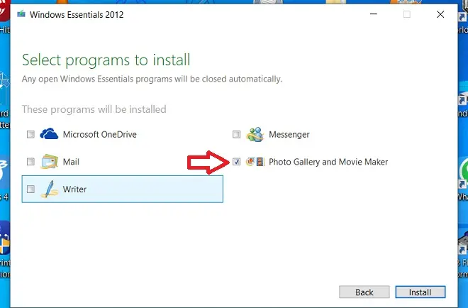 Opción para instalar Windows Movie Maker en Windows 10 y 11