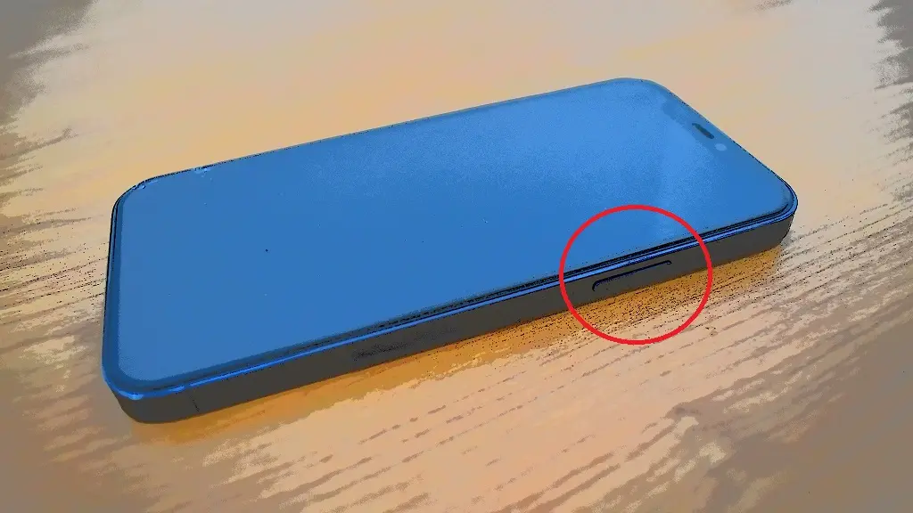 botón de apagado de un iPhone